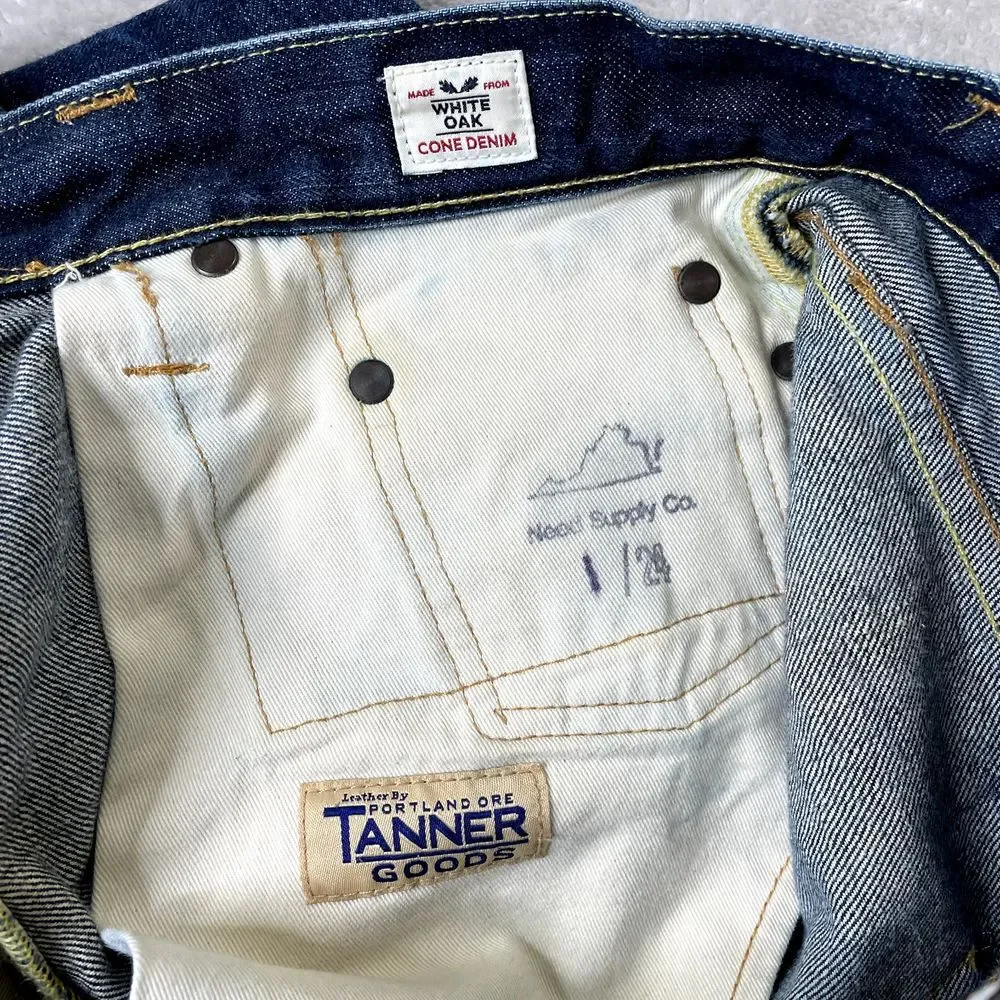 Need Supply x Tellason Denim Jean Men 30x29 Blue Selvedge Redline White Oak RARE